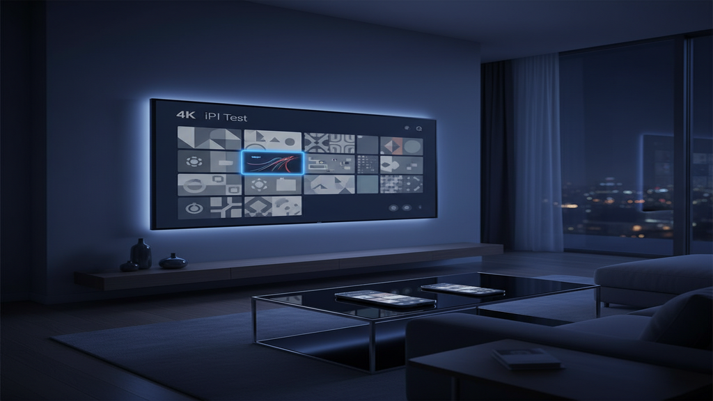 Personne réalisant un test IPTV sur sa Smart TV pour évaluer la qualité du service.